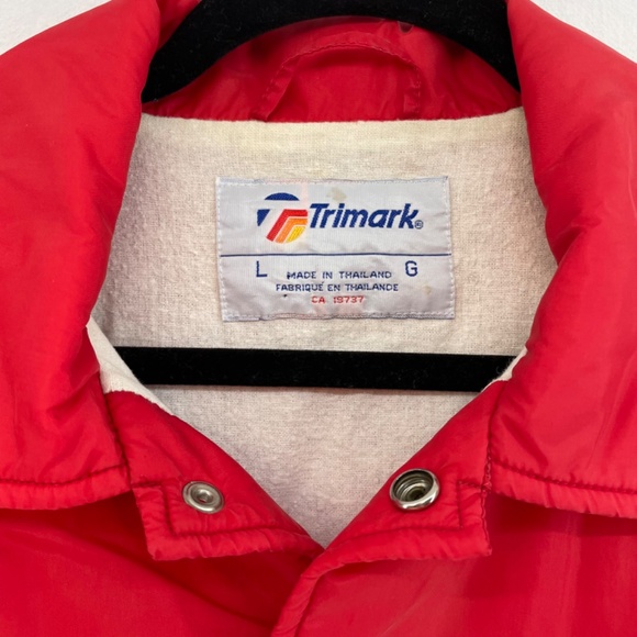 Trimark Sheridan Buttoned Lightweight Windbreaker Jacket Red Men’s Size Large - Picture 4 of 14